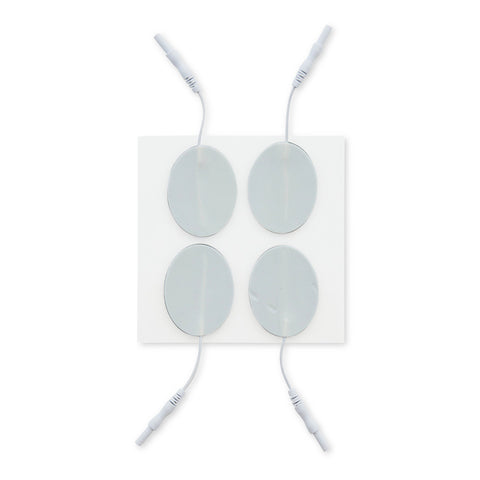 1.5 in. x 2.5 in. Oval - White Fabric Top Electrodes Case of 10 (4/pk)