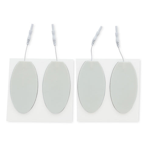 2 in. x 3.5 in. Oval - White Foam Top Electrodes Case of 10 (4/pk)